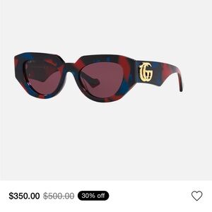 Gucci Red and Blue Women's Sunglasses